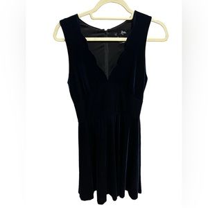 Aqua Navy Velvet Dress Size Medium